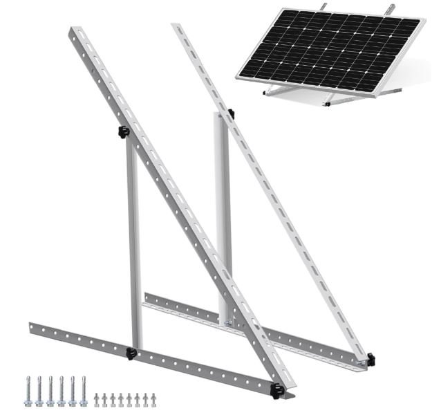 Supports de montage inclinables pour panneaux solaires réglables en longueur de 45"